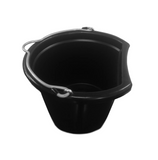 Fortiflex 1301801 Flatback Plastic Bucket, 8 qt. , Black