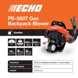 216 MPH 517 CFM 58.2cc Gas 2-Stroke Cycle Backpack Leaf Blower with Tube Throttle