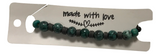 Handmade Boho Bracelet – Greenish-Gray Speckled K2-Style Beads with Dark Spacer Accents & Gray Heishi