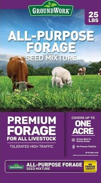 GroundWork 3149 All-Purpose Forage Premium Grass Seed Mixture - 25 lbs