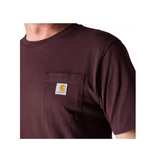 Carhartt K87 Men's Loose Fit Short-Sleeve Pocket T-Shirt, Port, Large