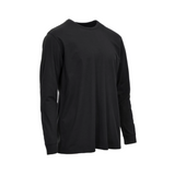 Blue Mountain YMK-1072 Men's Jersey Crew Neck Long-Sleeve T-Shirt/Black/3XL