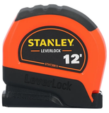 Stanley STHT30813S Leverlock Hi-Vis Tru-Zero Hook Measuring Tape, 1/2" x 12 ft.
