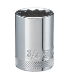 DeWALT DWMT74586OSP Chrome SAE 12-Point Standard Socket 1/2 in. Drive 3/4 in. L.