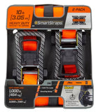 SmartStraps 228 Heavy-duty Premium CarbonX Rachet Tie Down Straps, 10 ft.- Count of 2
