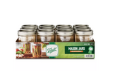 Ball 66000ZFP 1 pt. Wide Mouth Glass Preserving Jars, 16 oz., 12 ct.