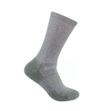 Carhartt SC2823WBLK-M Women's Cotton Blend Crew Sock 3-pk, Grey, Size 9-11