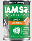 Iams 10151268 Proactive Health Adult Chicken and Rice Pate Wet Dog Food 6 Cans