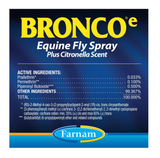 Farnam 100551186 Bronco E Equine Fly Spray Plus Citronella Scent, 1 qt.