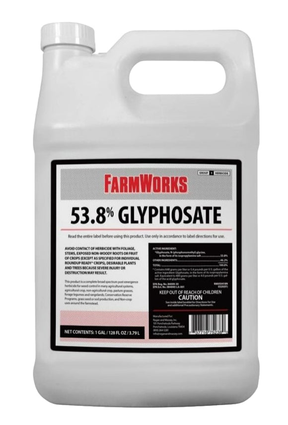 FarmWorks 75238 53.8% Glyphosate Grass and Weed Killer Concentrate 1 gal.
