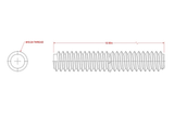 Hillman SteelWorks 11007 1/4"-20 x 12" Steel Threaded Rod, Zinc Plated