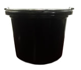 Fortiflex 1301801 Flatback Plastic Bucket, 8 qt. , Black