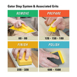 Zip Handy Block 2-5/8" x 5" All-Purpose Hook&Loop Assort Grits Sanding Block Kit