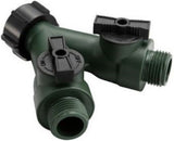 GroundWork GC-631 Dual Connector 3/4 Inch Shutoff 60 PSI Max Pressure Nylon