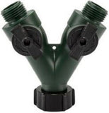 GroundWork GC-631 Dual Connector 3/4 Inch Shutoff 60 PSI Max Pressure Nylon