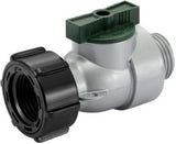 GroundWork GC-632 Metal Hose Connector with Shutoff  3/4 Inch Aluminum