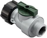 GroundWork GC-632 Metal Hose Connector with Shutoff  3/4 Inch Aluminum