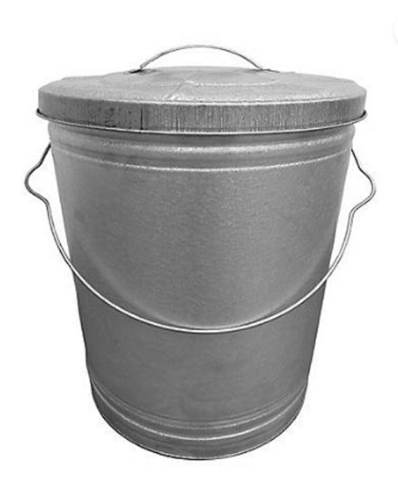 Generic 6110 Galvanized Steel Locking Lid Storage Can with Lid, 10 gal.