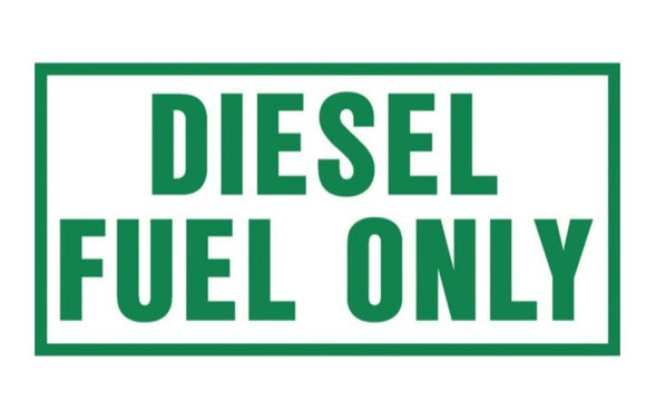 Generic 99435 Hazmat Diesel Fuel Only Sticker Decal