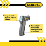 General Tools IRT205 Mini Non-Contact Laser Infrared Thermometer Temperature Gun