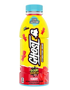 GHOST Hydration - SOUR PATCH KIDS REDBERRY (12 x 16.9 Fl Oz.)