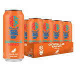 Gorilla Mind Energy Drink “ Orange Rush (12 Cans, 16 fl. oz. Each)