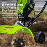 Greenworks 2800602VT Brushless Cordless Cultivator w/ 4.0AH Battery and Charger