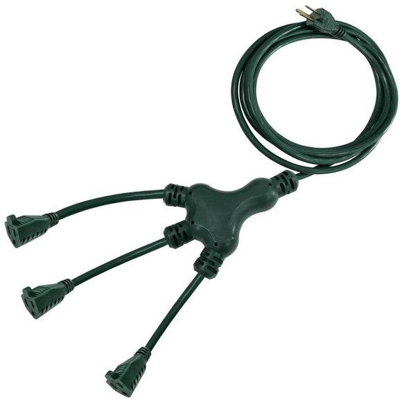 Total 40 ft. 16/3 Multi-Directional Outdoor Extension Cord, Green