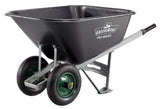GroundWork Pro Poly Wheelbarrow Pneumatic Tires 10 cu.ft./600 lb. Capacity