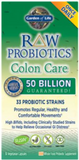 Raw Probiotics Colon Care - 50 Billion CFU - Once Daily (30 Vegetarian Capsules)