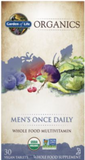 Garden of Life Organics Mens- Once Daily -Whole Food Multivitamin, 30 Vegan Tabs