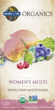 Garden of Life Organics Women's Multi “ Whole Food Multivitamin (120 Vegan Tabs)