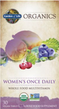 Garden of Life Organics Women's - 1 Daily - Whole Food Multivita, 30 Vegan Tabs
