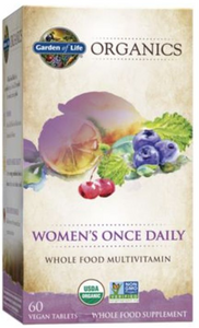 Garden of Life Organics Womens Once Daily - Whole Food Multivita, 60 Vegan Tabs