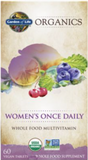 Garden of Life Organics Womens Once Daily - Whole Food Multivita, 60 Vegan Tabs