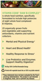Vitamin Code Raw B-Complex “High Potency Whole Food Formula (120 Vegan Capsules)