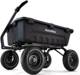 GroundWork GW-8 Poly Dump Cart 1400 lb 8 cu. ft. Pneumatic Convertible Steel