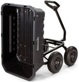 GroundWork GW-8 Poly Dump Cart 1400 lb 8 cu. ft. Pneumatic Convertible Steel