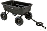 GroundWork GW-8 Poly Dump Cart 1400 lb 8 cu. ft. Pneumatic Convertible Steel