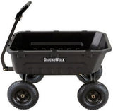 GroundWork GW-8 Poly Dump Cart 1400 lb 8 cu. ft. Pneumatic Convertible Steel
