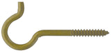 Hardware Essentials 322601 Durasteel Screw Hook, Gold, Flagged, 3/8"x4-7/8" 1-Pc