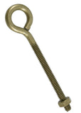 Hardware Essentials 322612 Gold Fg Eye Bolt with Nut, 1/4 in.-20 x 4 in., 1-Pc