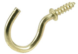 Hardware Essentials 851855 Cup Hooks, Brass, 1-1/2 in., 3 lb. Wt. Capacity, 2-Pk