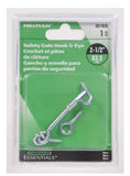 Hardware Essentials 851928 Cd-Safety Hook and Eye Latches 2.5 in. Zinc Plated