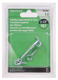 Hardware Essentials 851928 Cd-Safety Hook and Eye Latches 2.5 in. Zinc Plated
