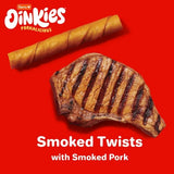 Hartz Oinkies Smoked Pork Flavor Pig Skin Twists Dog Chew Treats, 20 Count