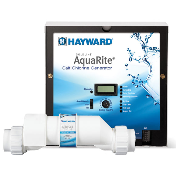 Hayward W3AQR3 AquaRite Salt Water Chlorinator with 15K gallons Cell