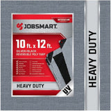 JobSmart HDSB1012 Outdoors Heavy Duty Tarp Black and Silver 10 ft. x 12 ft.