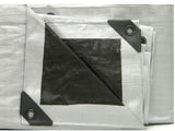 JobSmart HDSB1216 Outdoors Heavy Duty Tarp Black and Silver 12 ft. x 16 ft.