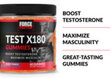 Test X180 Gummies - Boost Testosterone & Masculinity - Berry Punch (60 Gummies)